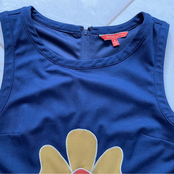 ModCloth Flower Dress Sz S Blue - Picture 3 of 6